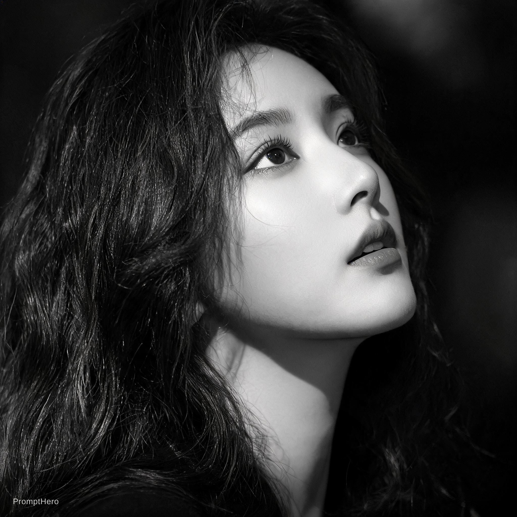 AI generated: Seedream 5 prompt: Portrait of a woman with long, wavy hair, looking ... (Seedream 5 - Fashion)