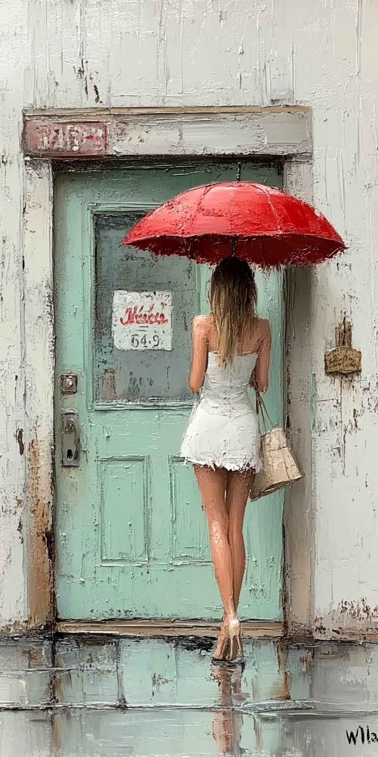 Midjourney prompt: impressionist painting of a petite woman --chaos 7... - Midjourney