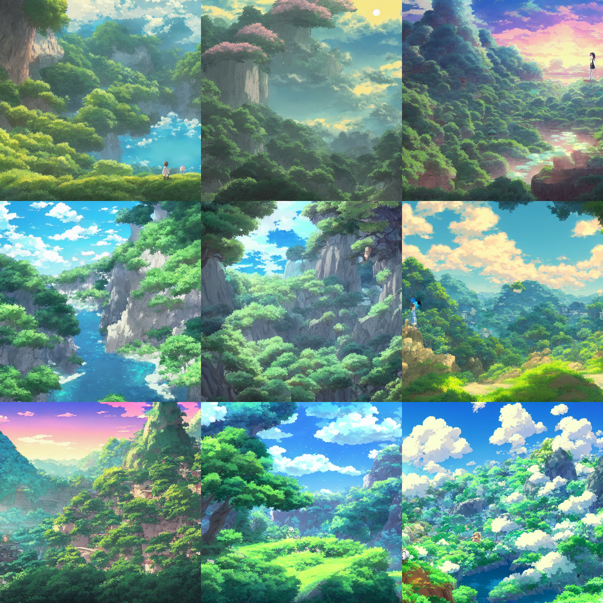 Stable Diffusion prompt: a beautiful anime landscape from...