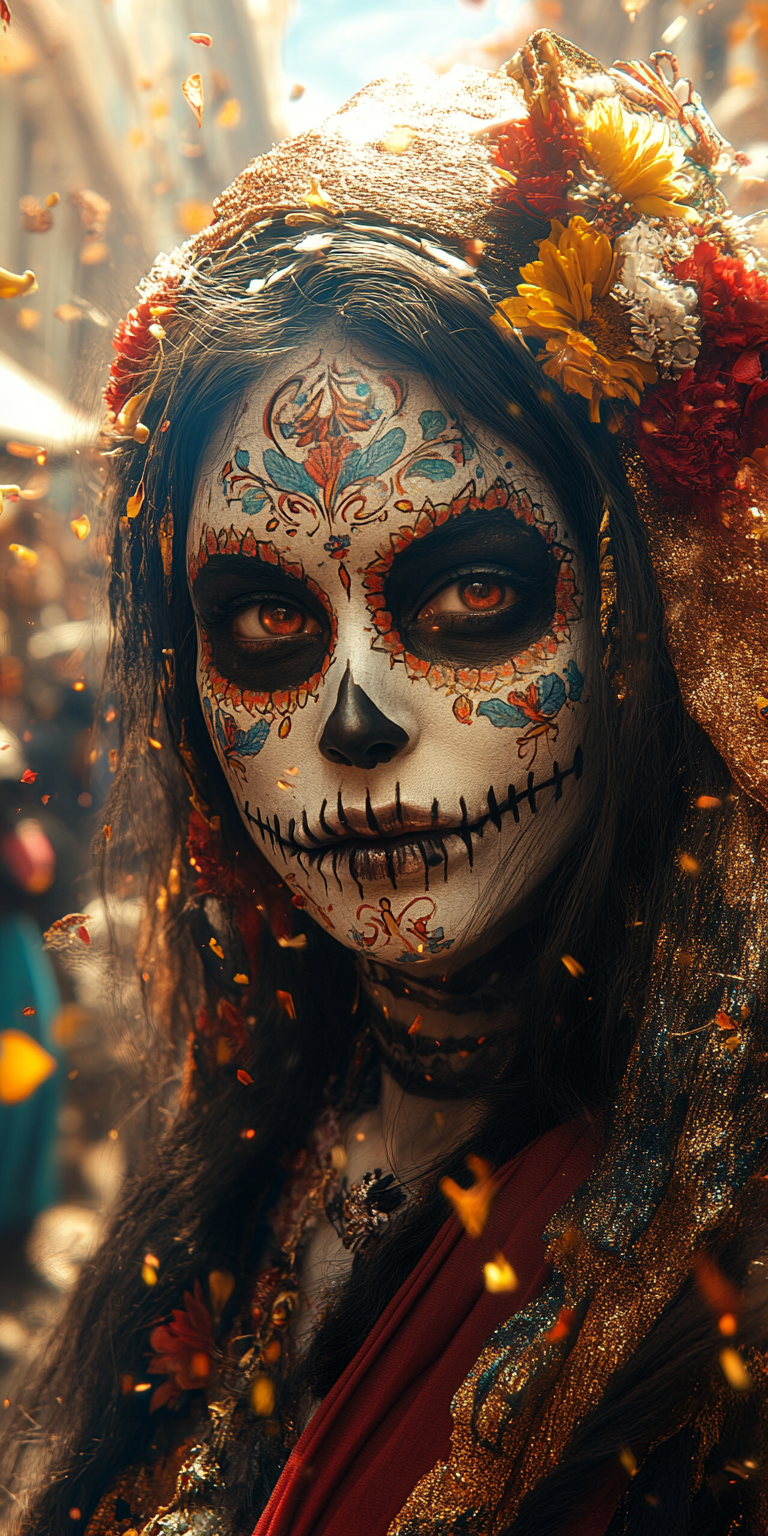 AI generated: Midjourney prompt: Dias de los Muertos Parade in Mexico City, high-re... (Midjourney - Photography)