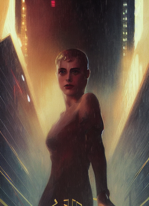 Stable Diffusion prompt: movie poster, blade runner, sean...