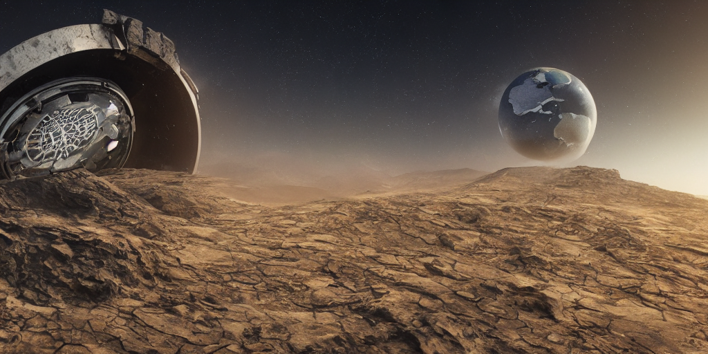 Stable Diffusion prompt: earth moving toward machine lear...