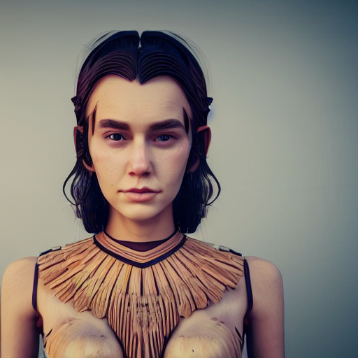 Stable Diffusion prompt: beautiful girl in a dress made o...