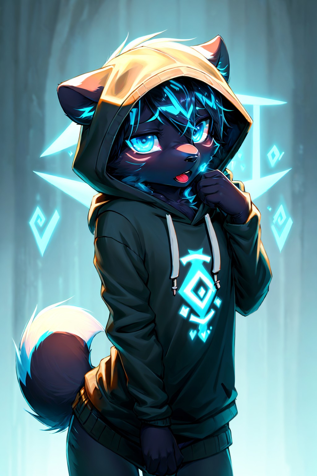 AI generated: Furry Anthro Skunk (Stable Diffusion - Anime)