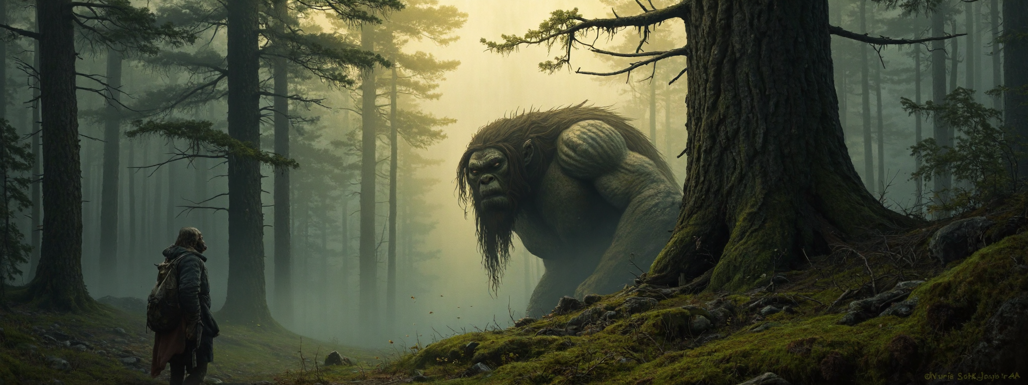AI generated: FLUX prompt: Dark fantasy oil painting inspired by traditional... (FLUX - Character Design)