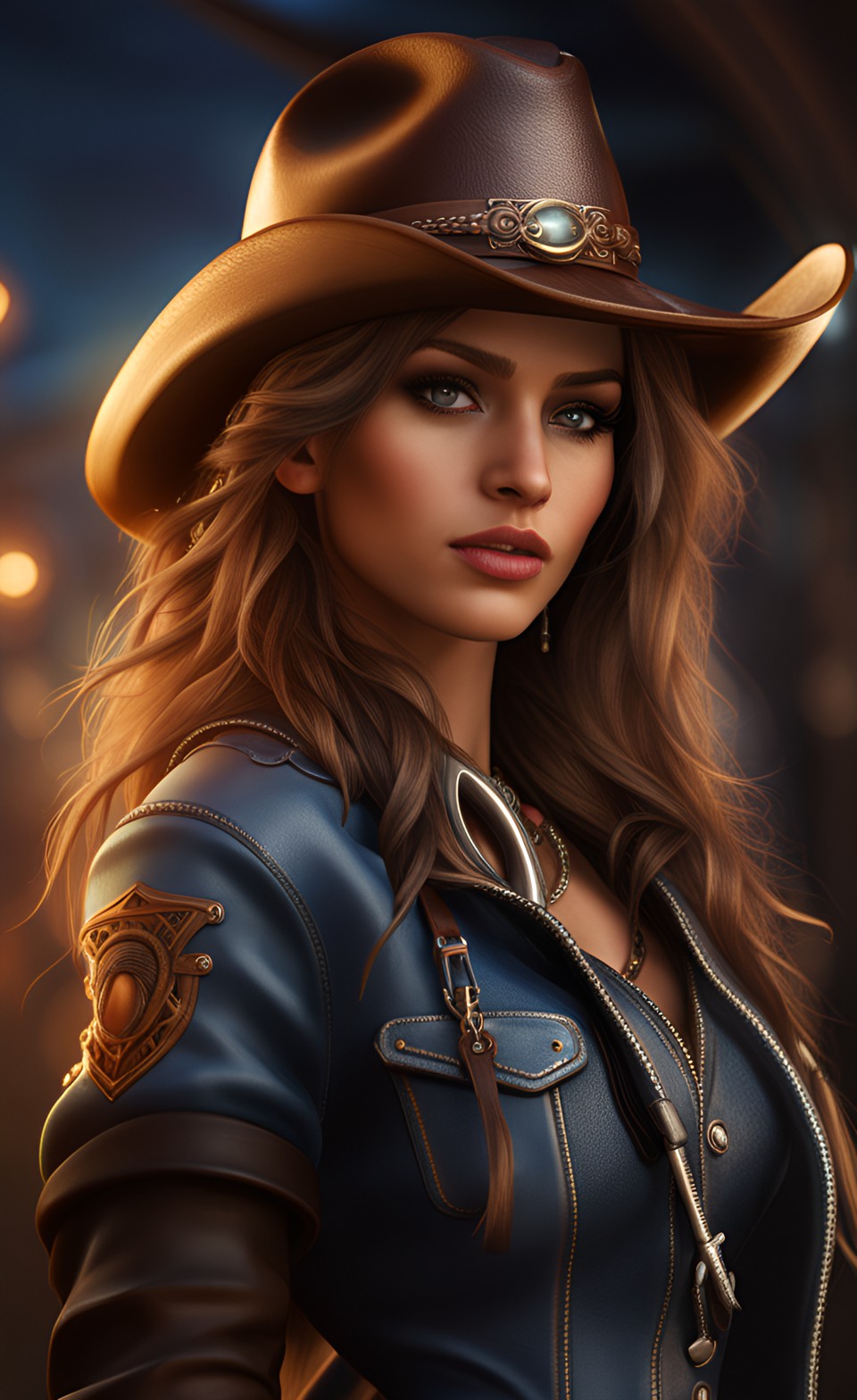 صورة مولدة بالذكاء الاصطناعي: Modern Cowgirl Photography (نموذج Stable Diffusion - تصوير فوتوغرافي)