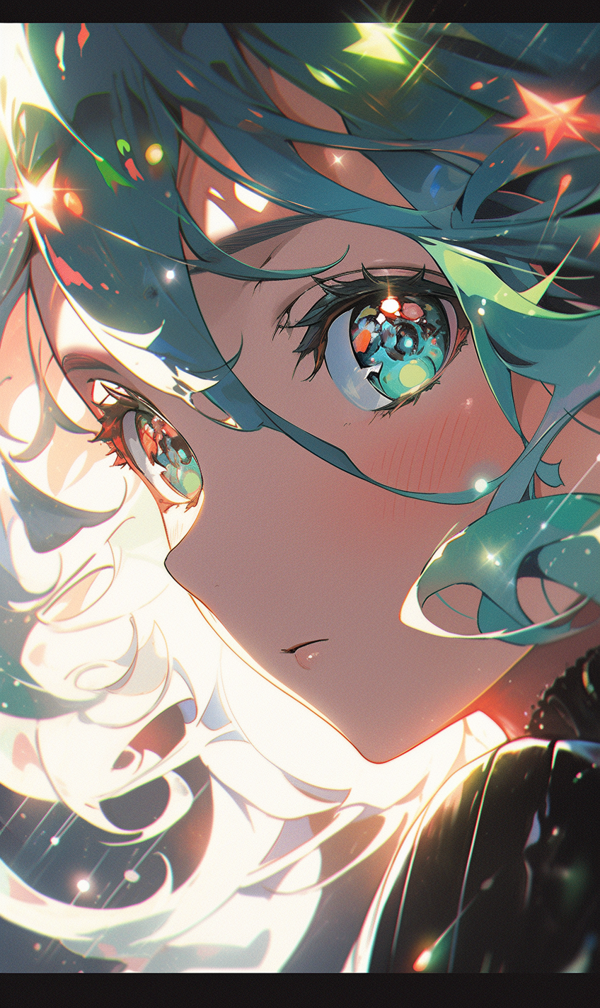 AI generated: Midjourney prompt: a red, white and green portrait of someone, in the... (Midjourney - Anime)