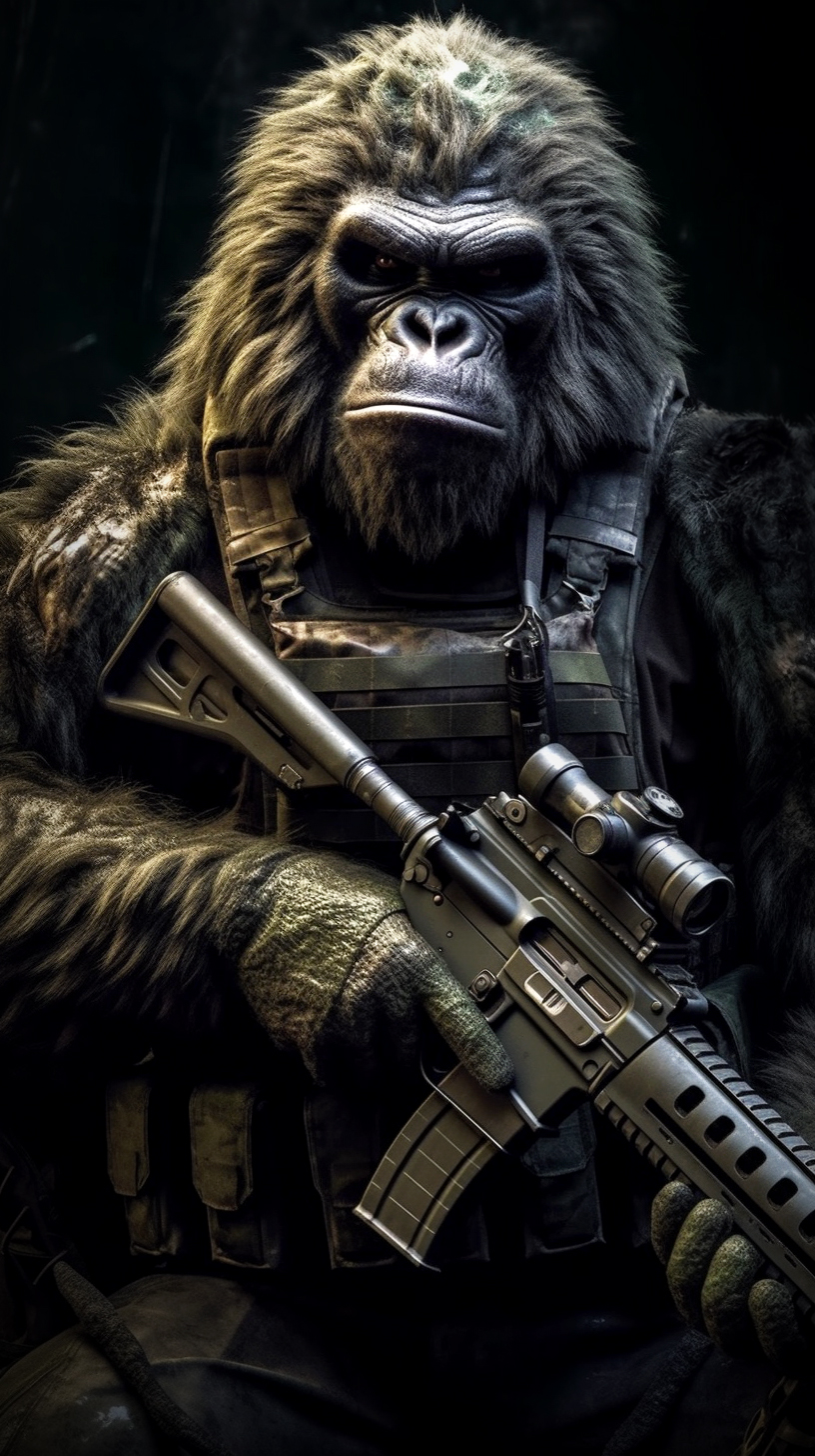 AI generated: Second Lieutenant "Silverback" Zimber (Midjourney - Concept Art)