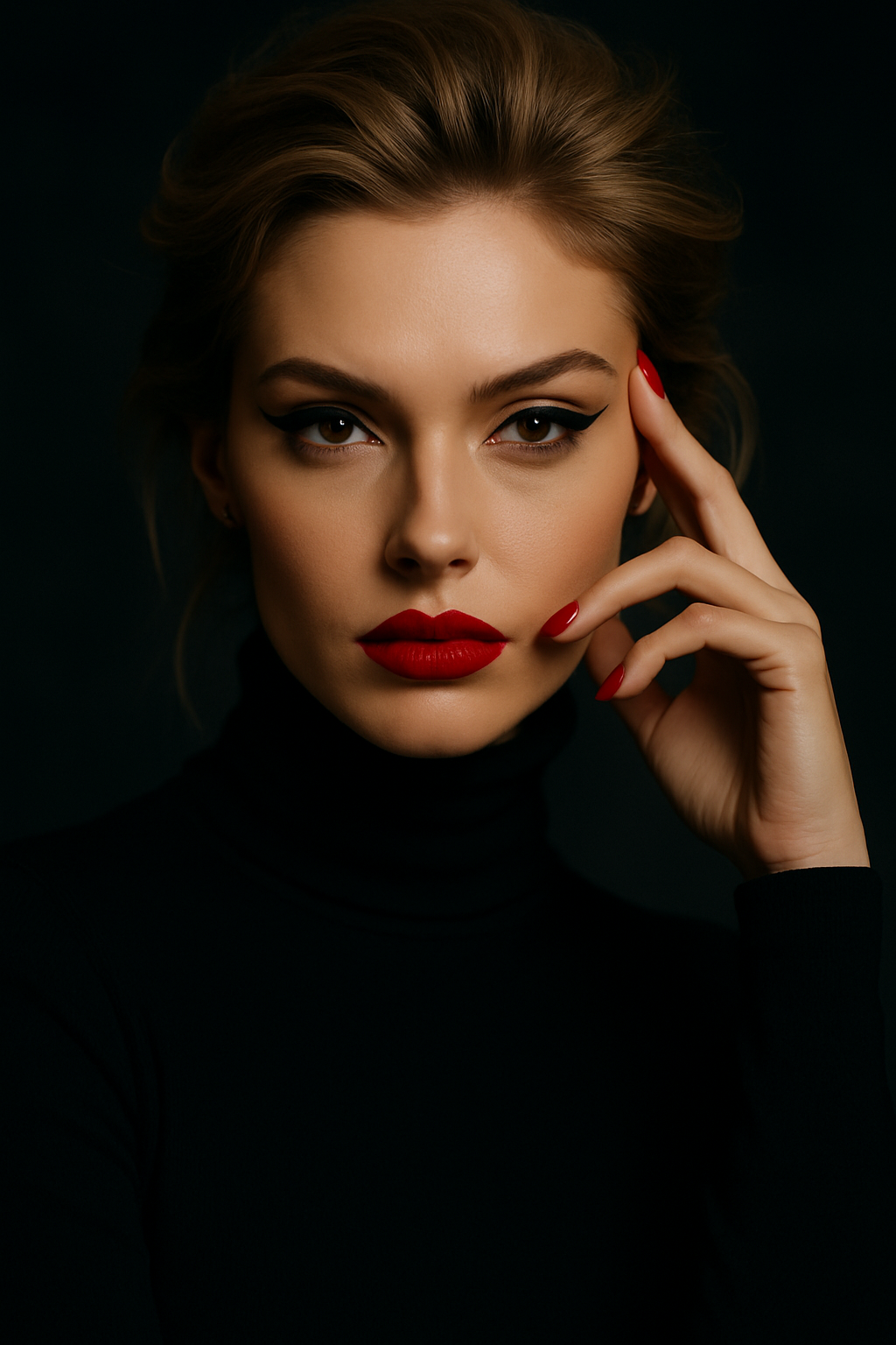 AI generated: Sora prompt: A cinematic close-up portrait of a striking woman ... (Sora - Architecture)