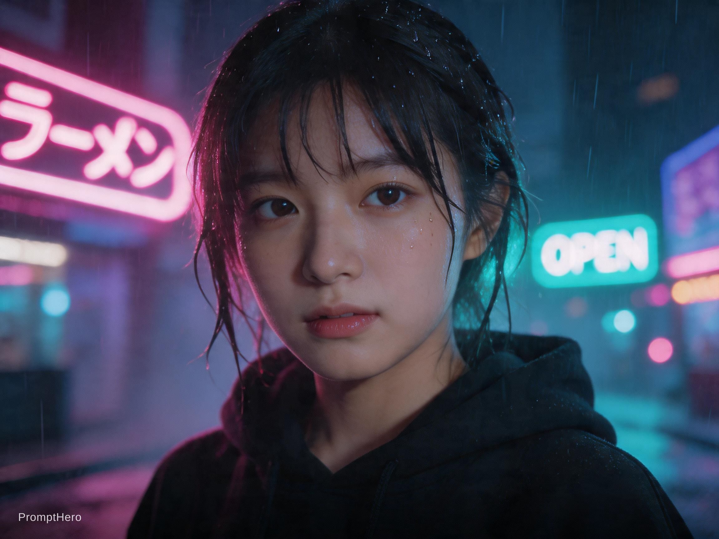 Seedream 5 prompt: cinematic close-up portrait of a cute young Japane... - Seedream 5