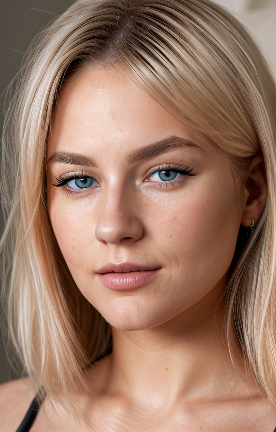 AI generated: Realistic Vision V2.0 prompt: a portrait of a woman, blonde, cult hair, depth of... (Realistic Vision V2.0 - Portraits)