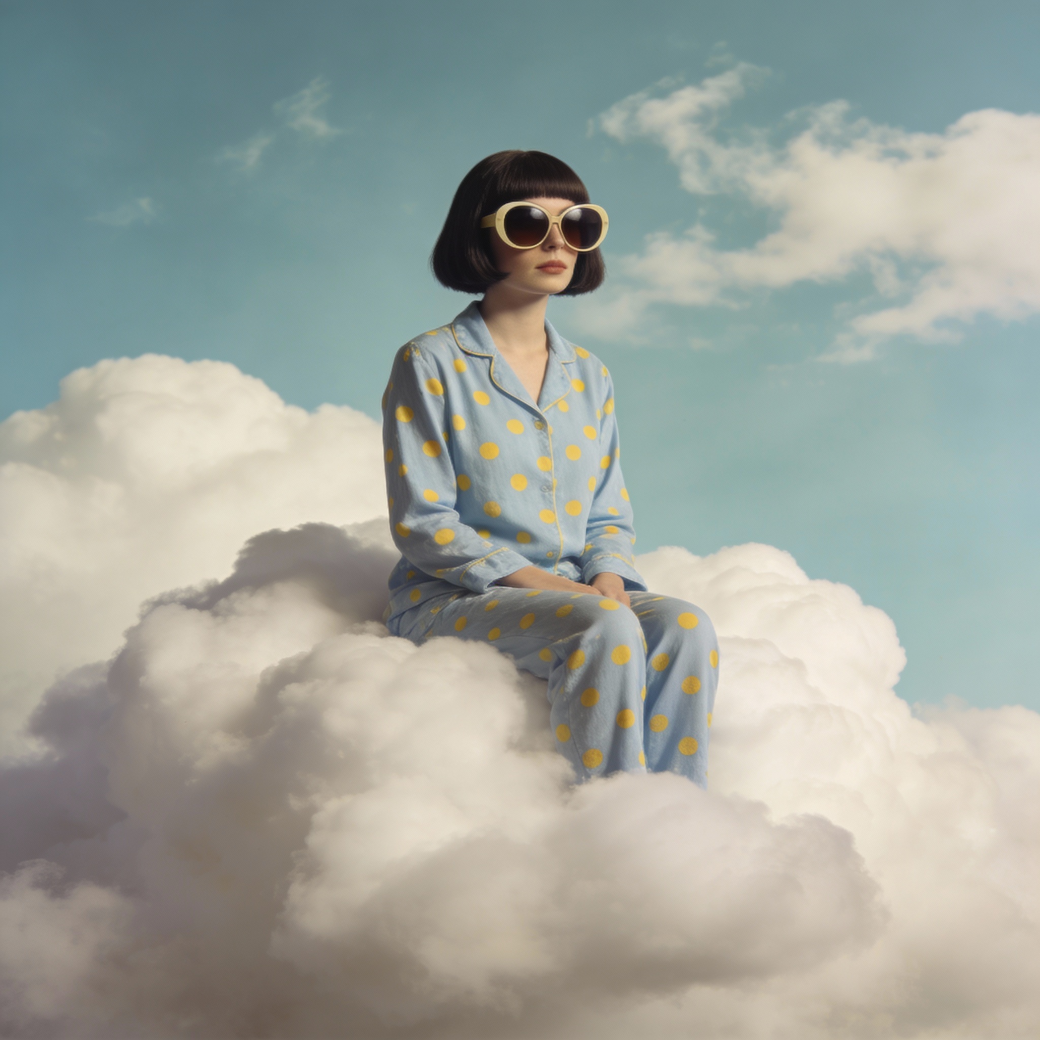 AI generated: Seedream 4 prompt: A photo of an eccentric woman sitting on top of wh... (Seedream 4 - Portraits)