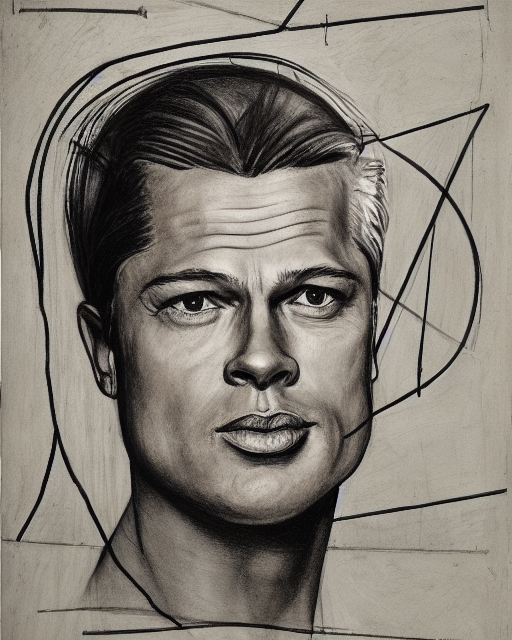 Stable Diffusion prompt: portrait of a mix of Brad Pitt a...