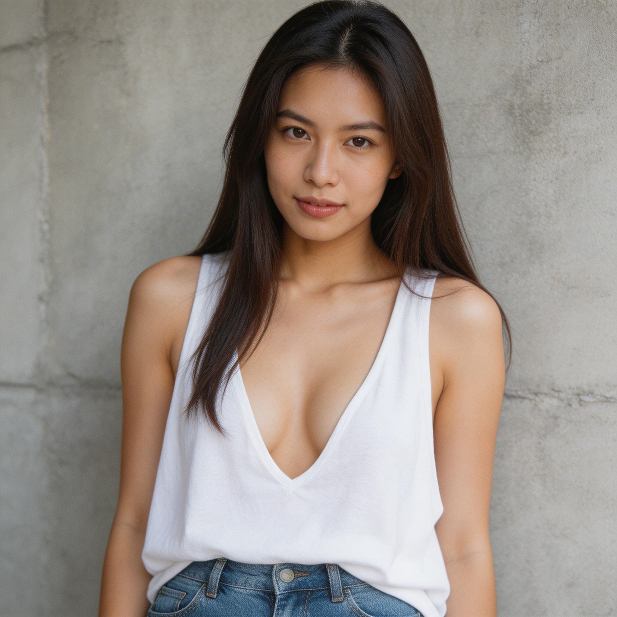 AI generated: Seedream 5 prompt: A Vietnamese woman with long brunette hair and fai... (Seedream 5 - Portraits)