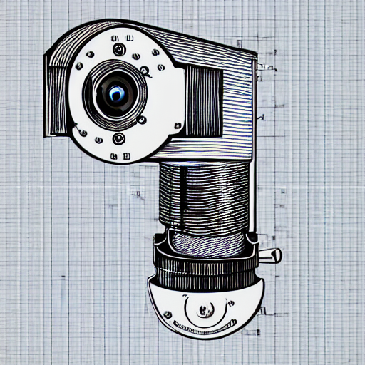 Stable Diffusion prompt: blueprints of a security camera ...