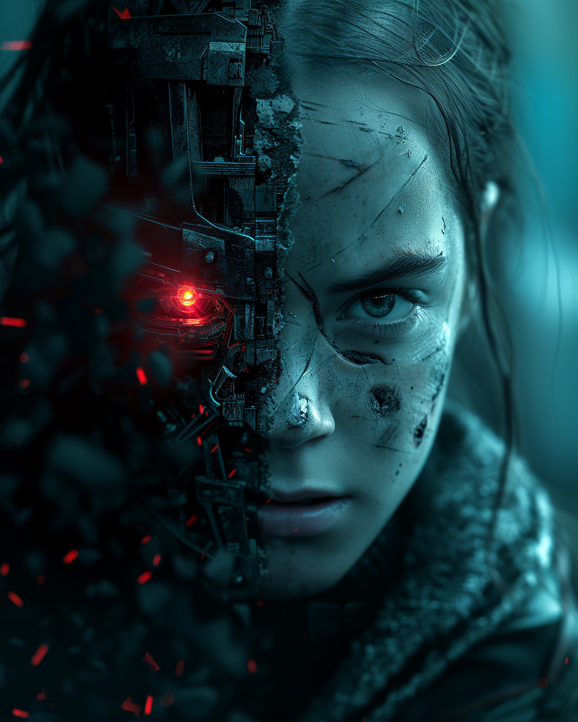 AI generated: Android Hyper Punk (Midjourney - Portraits)