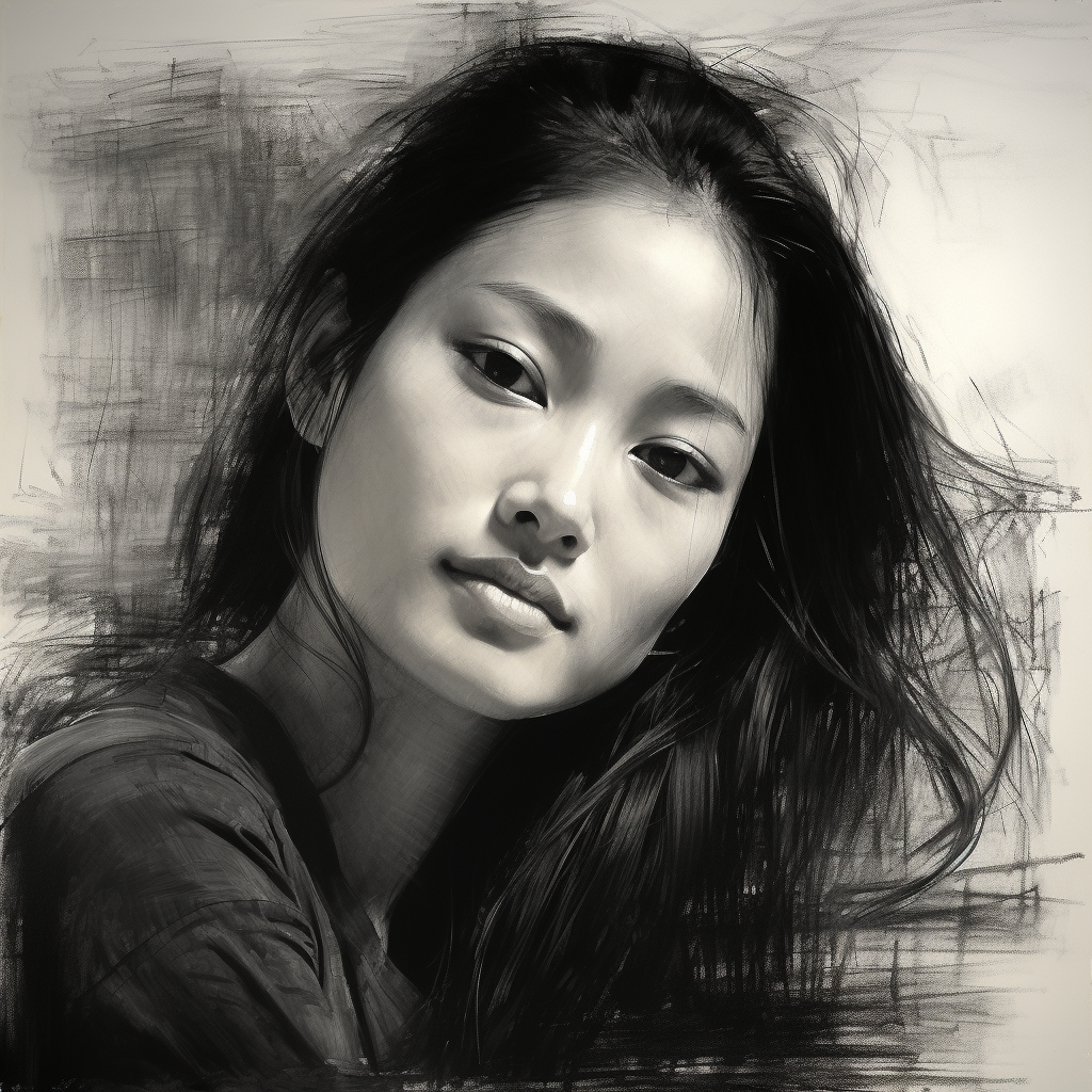 Midjourney prompt: charcoal drawing by Odilon Redon, sket...