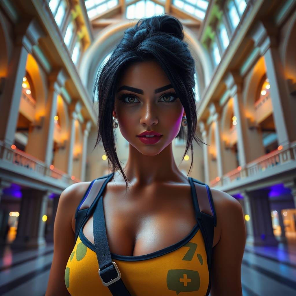AI generated: Midjourney prompt: This female bounty hunter is a true work of art, w... (Midjourney - Fashion)