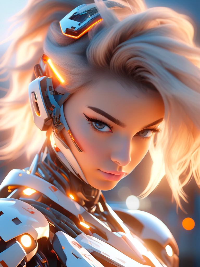 AI generated: Mecha Wars: Angel Burn (Stable Diffusion - Character Design)
