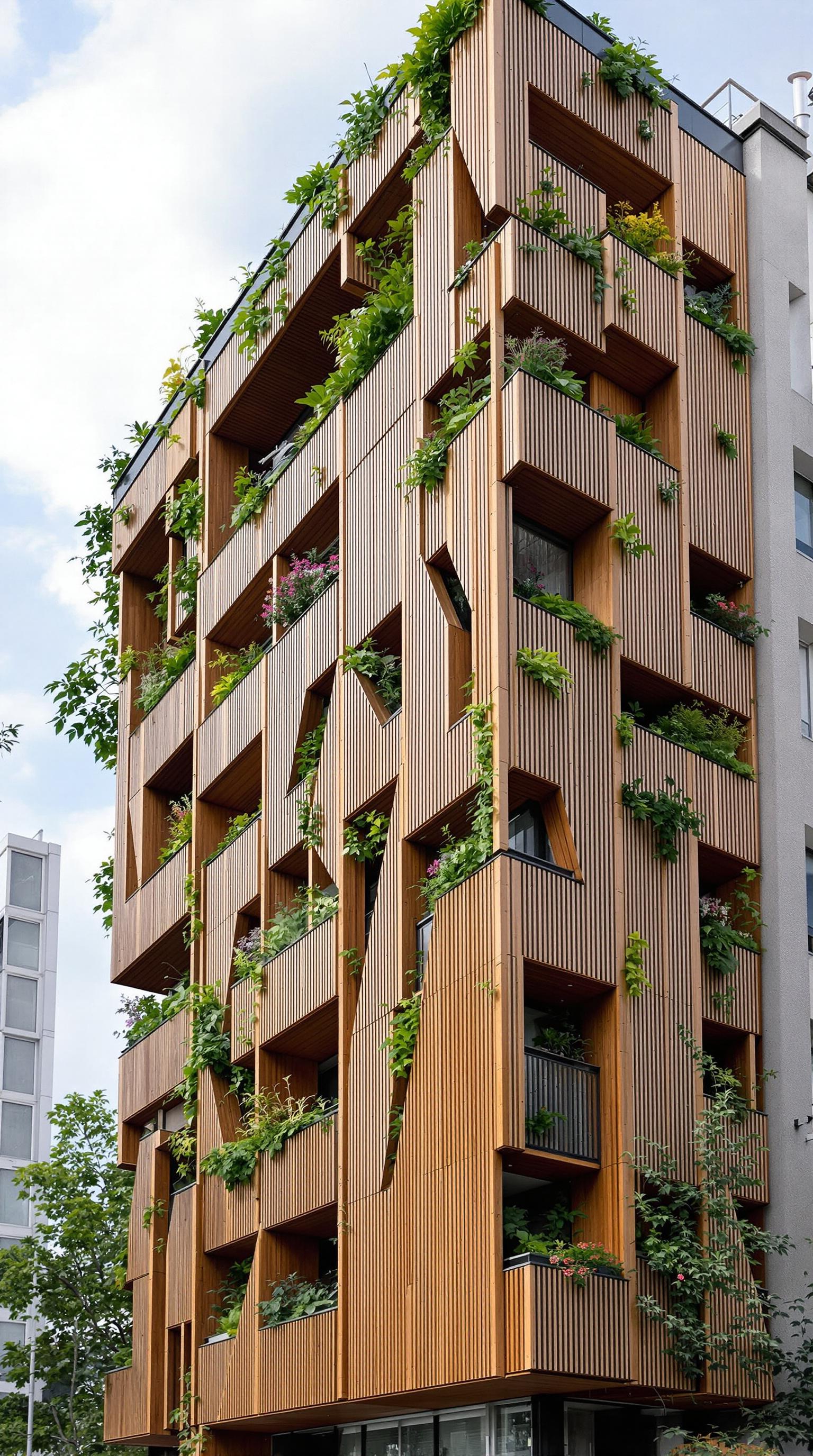 japandi architecture exterior wood concrete garden