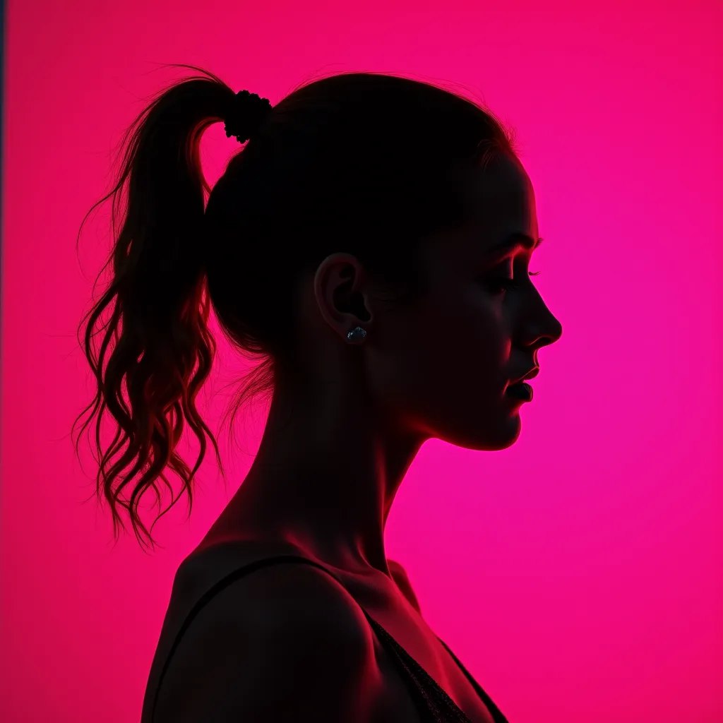 AI generated: FLUX prompt: photography, portrait of contrast, profile silhoue... (FLUX - Photography)
