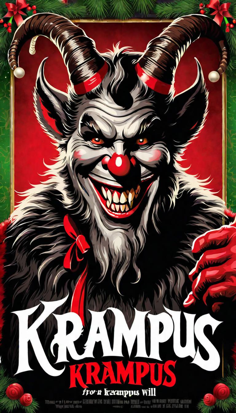 AI generated: Krampus Halloween Festive Poster (Stable Diffusion - Portraits)