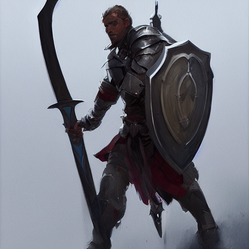 Greg Sword Stable Diffusion prompt: portrait of character holding a ...