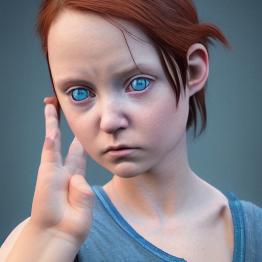 Stable Diffusion prompt: hyperrealistic baby big blue eye...