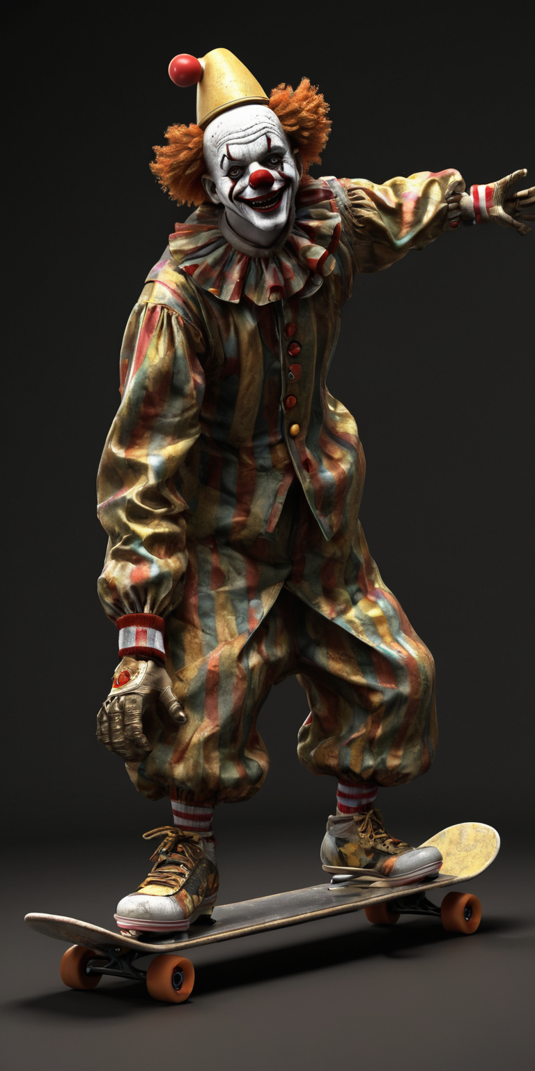 صورة مولدة بالذكاء الاصطناعي: A Moment Of A Clown (نموذج Stable Diffusion - Character Design)