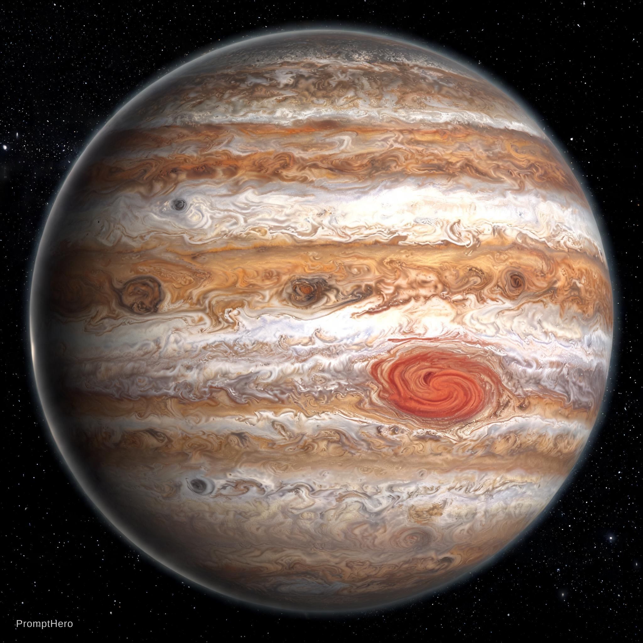 صورة مولدة بالذكاء الاصطناعي: Seedream 5 prompt: Jupiter 8k (نموذج Seedream 5 - فن مفاهيمي)