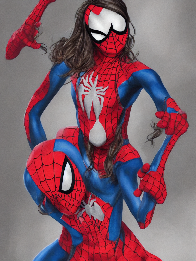 Stable Diffusion prompt: sydney sweeney , suit spider-wom...