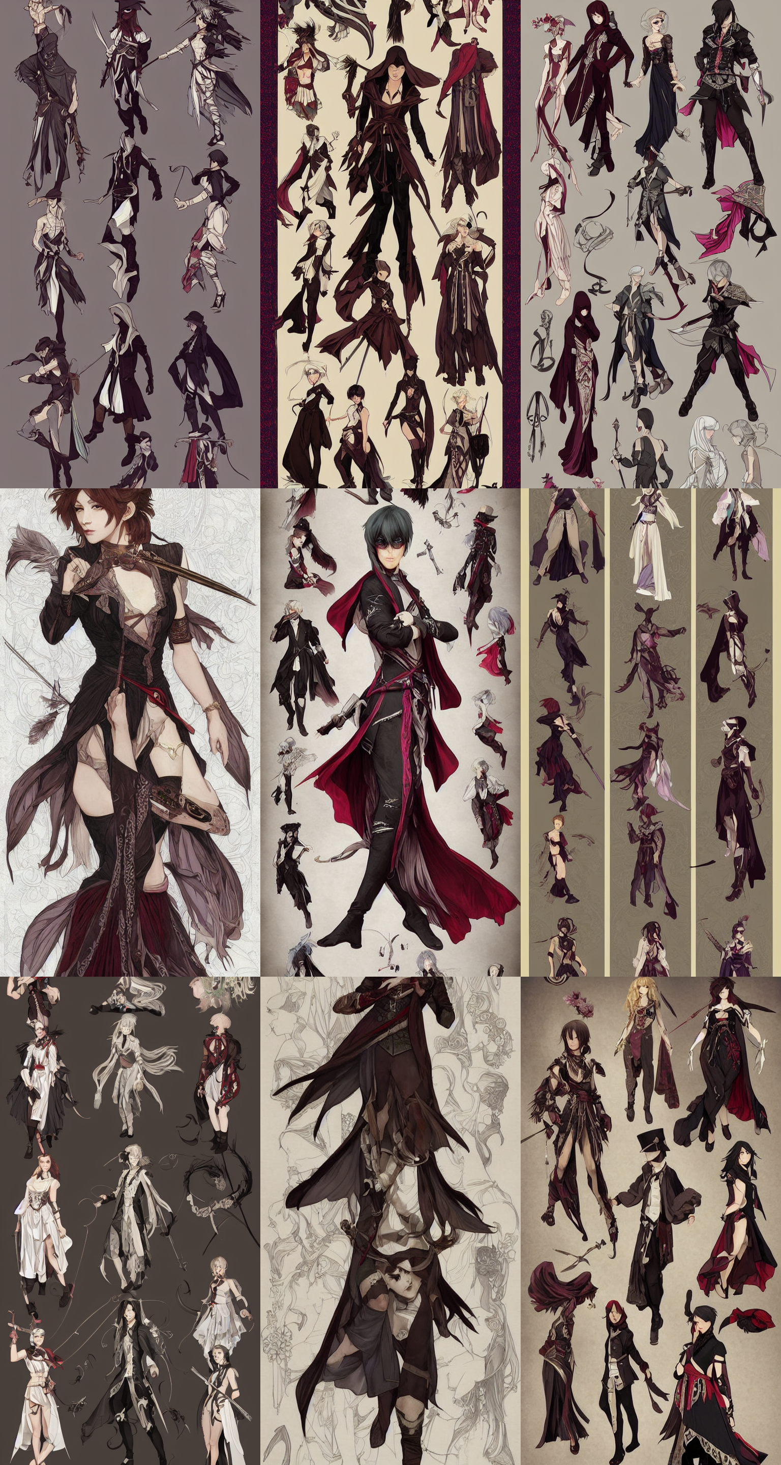 Stable Diffusion prompt: Character concept fashion spot i...