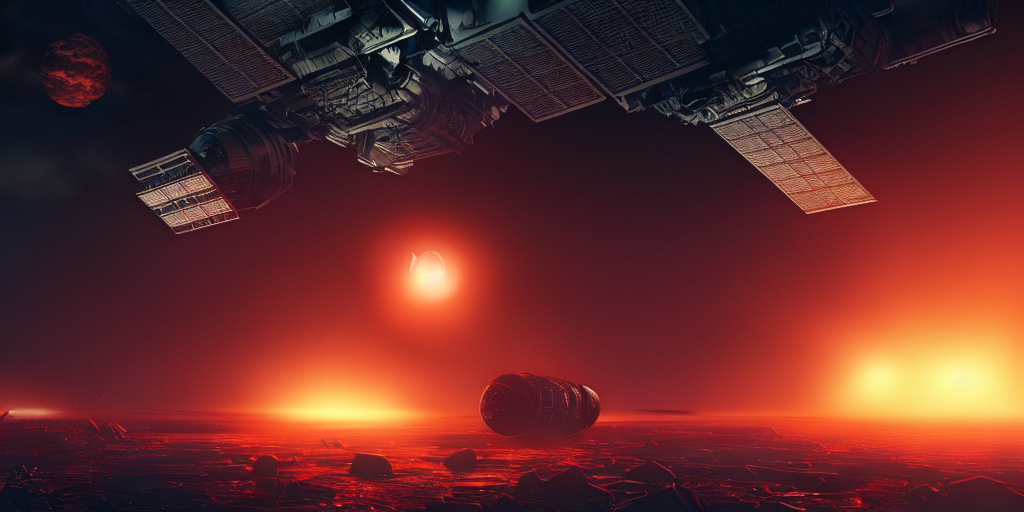Stable Diffusion prompt: a dark scene of outer space stat...