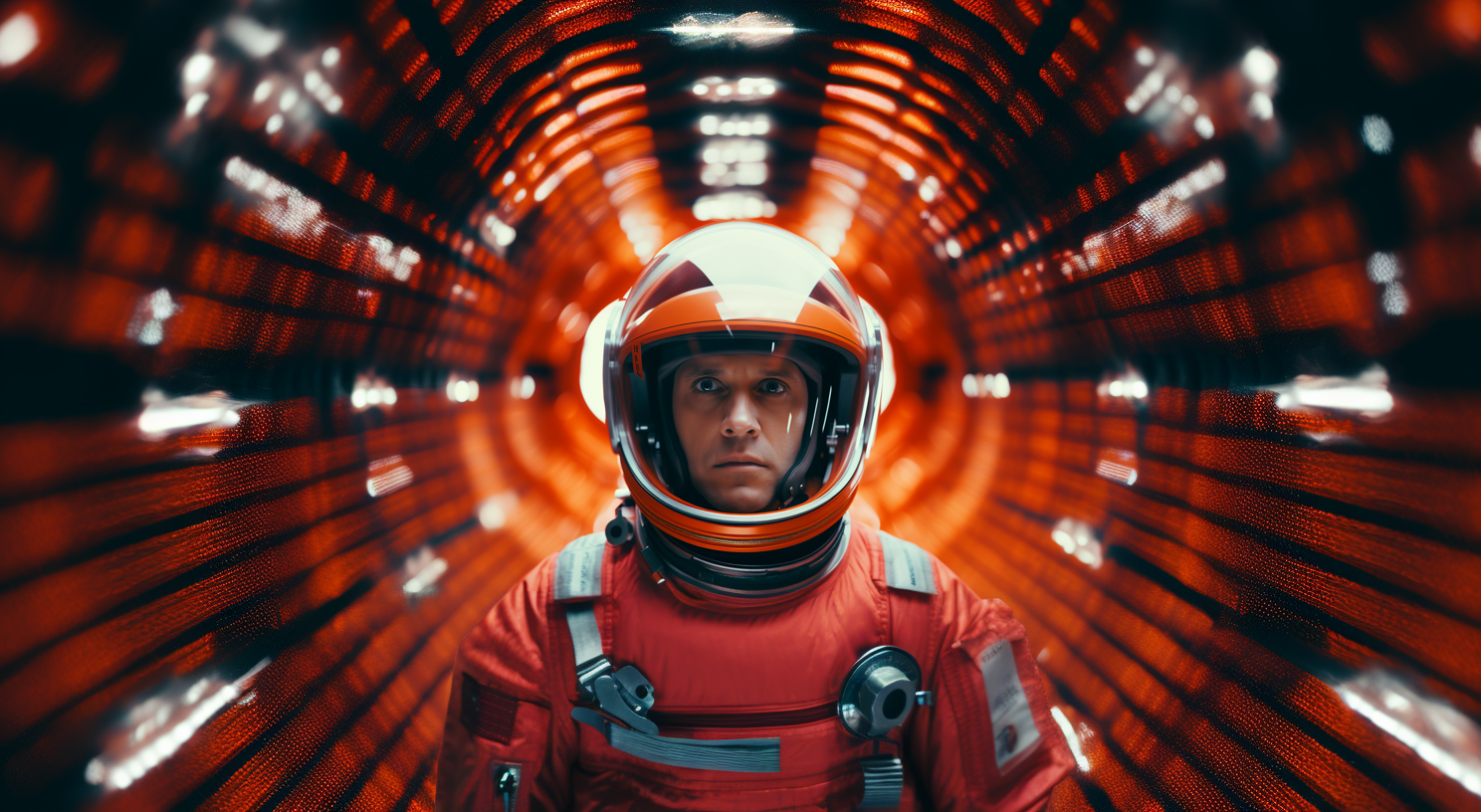 صورة مولدة بالذكاء الاصطناعي: Midjourney prompt: a man in a orange spacesuit and helmet, in the sty... (نموذج Midjourney - Character Design)