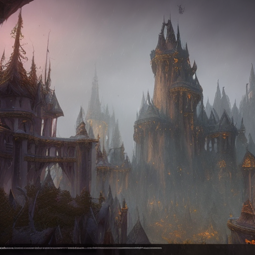 Openjourney prompt: Environment castle nathria in world o...
