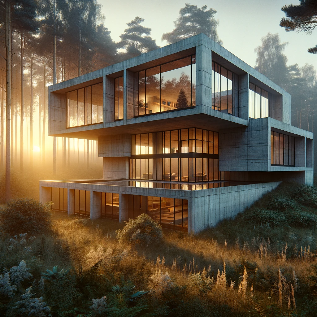 volcanic basalt stone house minimal architecture daylight
