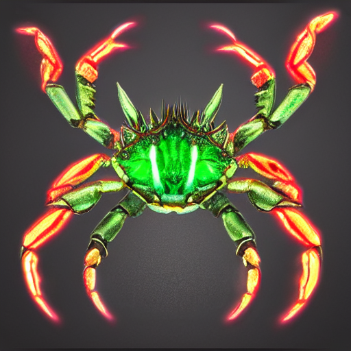 Stable Diffusion prompt: legend of the cryptids crab shel...