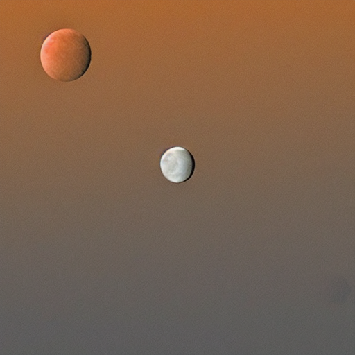 Stable Diffusion prompt: a planet with 3 moons Each of th...