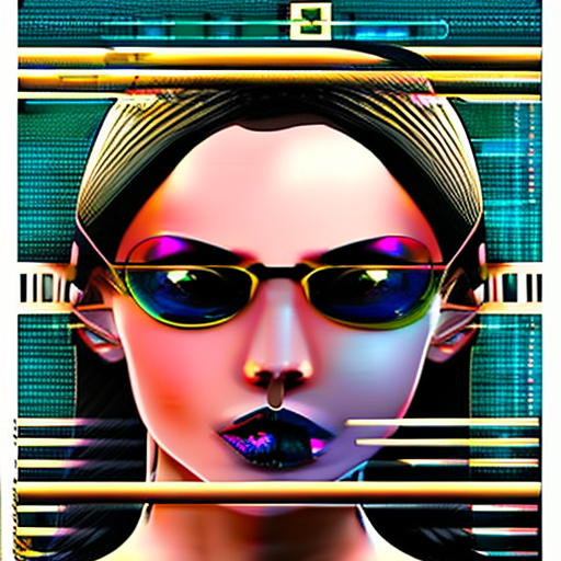 Stable Diffusion prompt: a woman with a pair of glasses o...