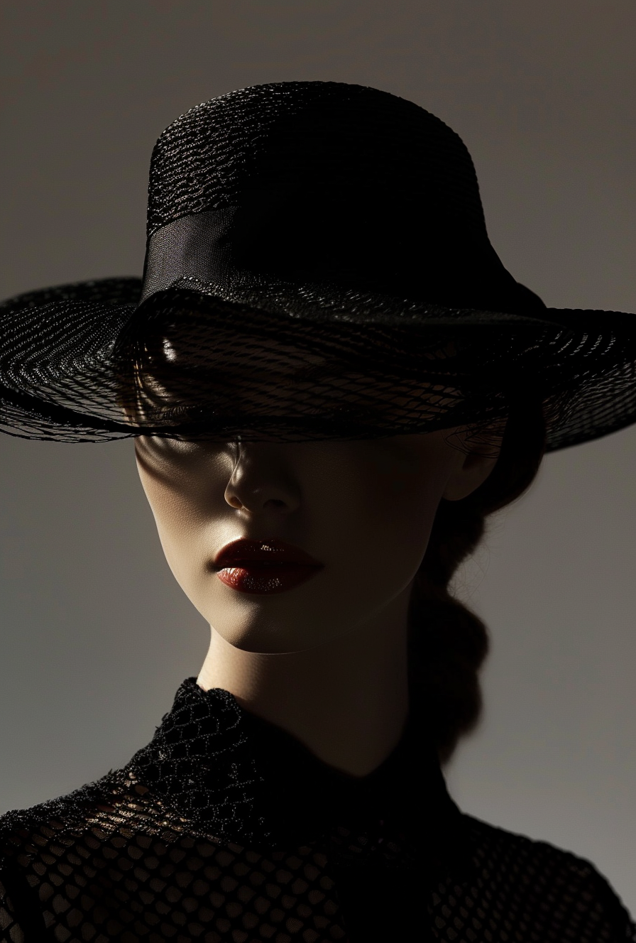 AI generated: Midjourney prompt: a woman in a black hat, in the style of patrick de... (Midjourney - Photography)