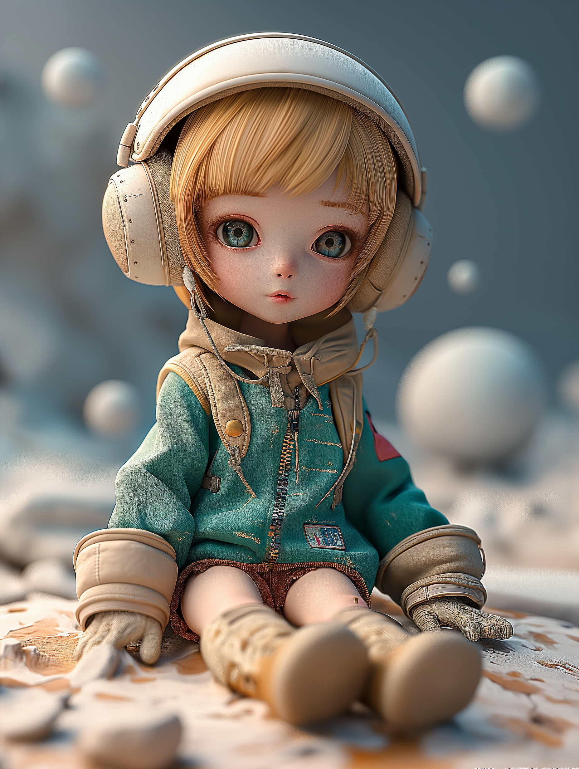 AI generated: Midjourney prompt: kuhia kawaii character on ice bench, in the style ... (Midjourney - Anime)
