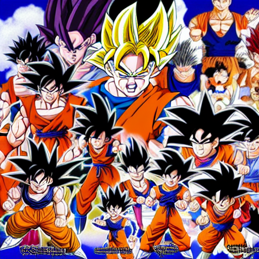 Stable Diffusion prompt: Goku characters of Dragon Ball ...