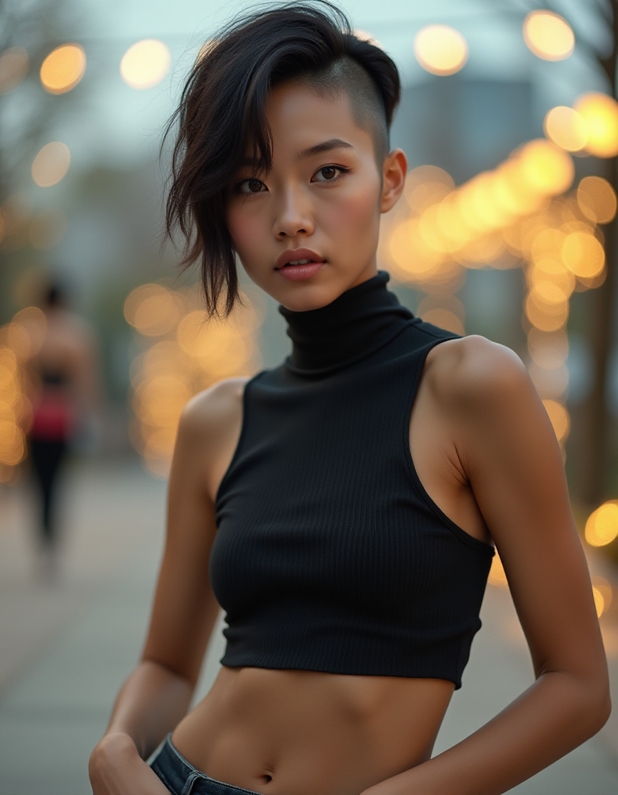 AI generated: FLUX prompt: High fashion head shot photo of a 25 year old asia... (FLUX - Fashion)