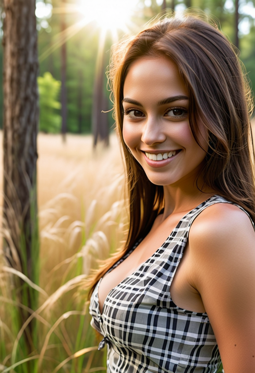 AI generated: RealVisXL V4.0 prompt: photograph of a woman from the side standing outdo... (RealVisXL V4.0 - Photography)