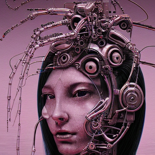 Stable Diffusion prompt: female robot pilot, mechanical c...