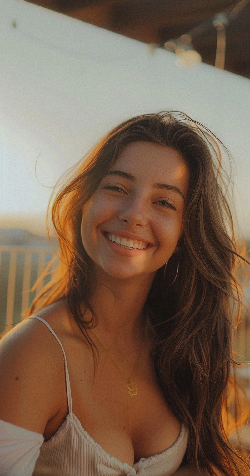 AI generated: Midjourney prompt: Instagram photo, beautiful woman smiling, in the s... (Midjourney - Photography)