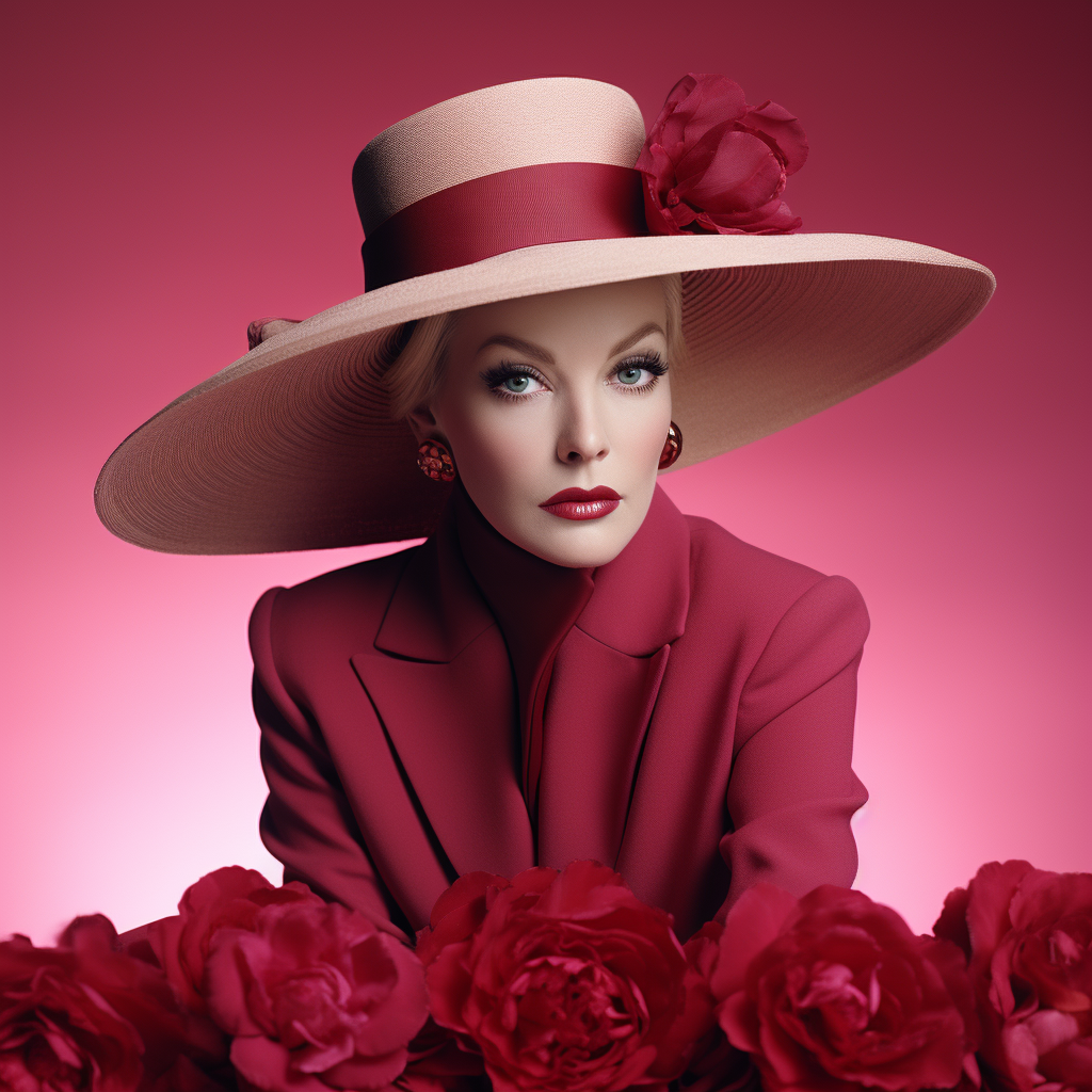 AI generated: Midjourney prompt: High fashion, vogue, flower pattern, 1949 --no ugl... (Midjourney - Fashion)