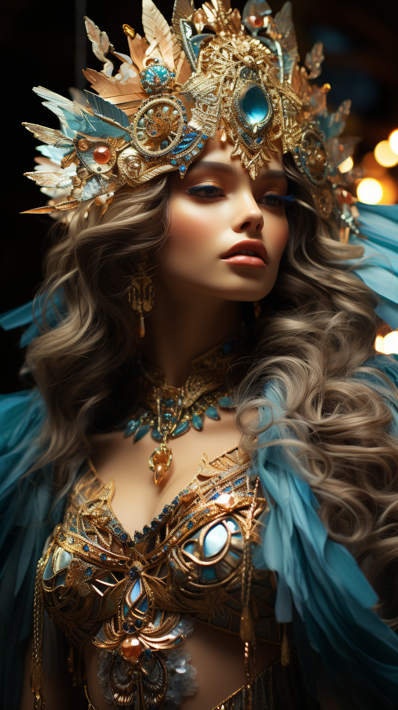 صورة مولدة بالذكاء الاصطناعي: Midjourney prompt: an image of a woman who has an angel face, in the ... (نموذج Midjourney - صور شخصية)
