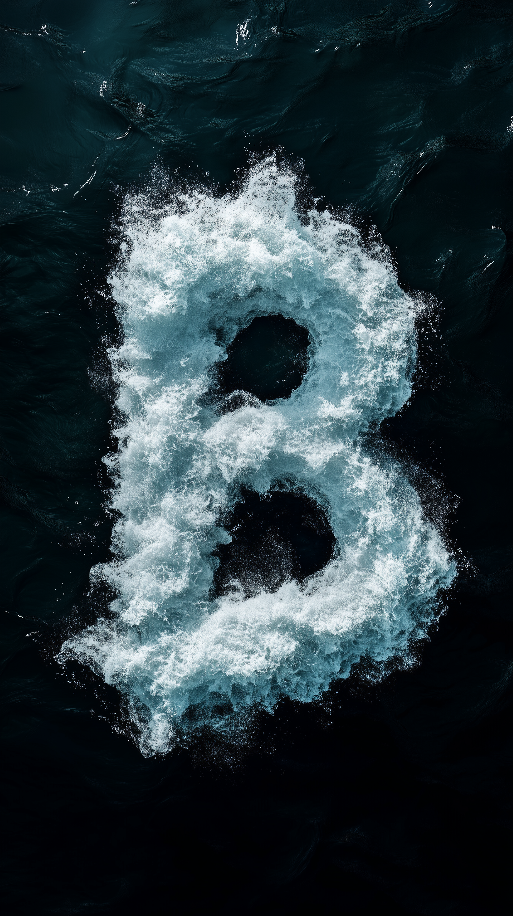 AI generated: Midjourney prompt: render, letter [B], white color, under the water, ... (Midjourney - 3d Renders)