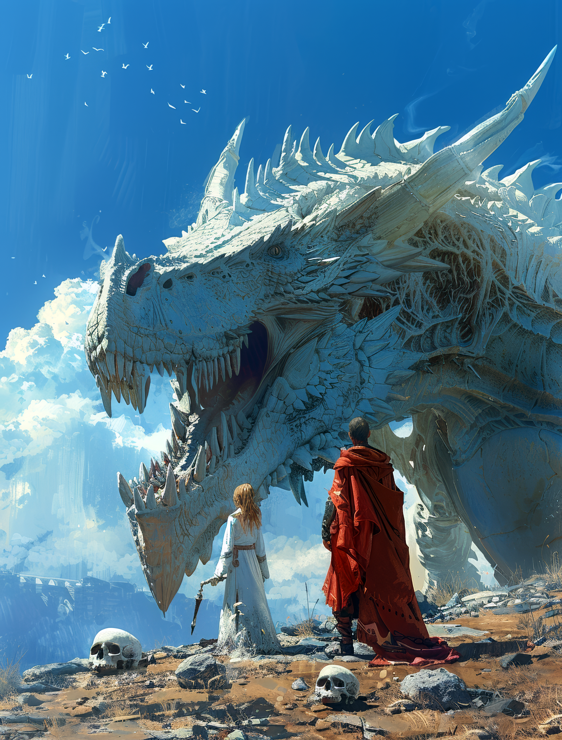 AI generated: Riegn of the blue sky (Midjourney - Concept Art)